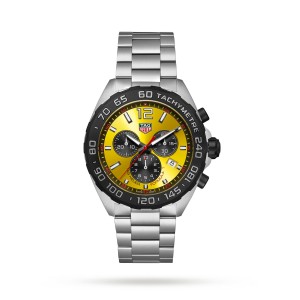 TAG Heuer formule 1 quartz chronographe 200m 43mm montre homme jaune CAZ101AM.BA0842