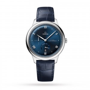 Omega de ville prestige co-axial master chronometer power reserve 41mm mens watch blue O43413412103002