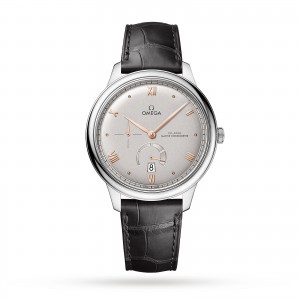 Omega de ville prestige co-axial chronometer power reserve 41mm mens watch silver O43413412106001